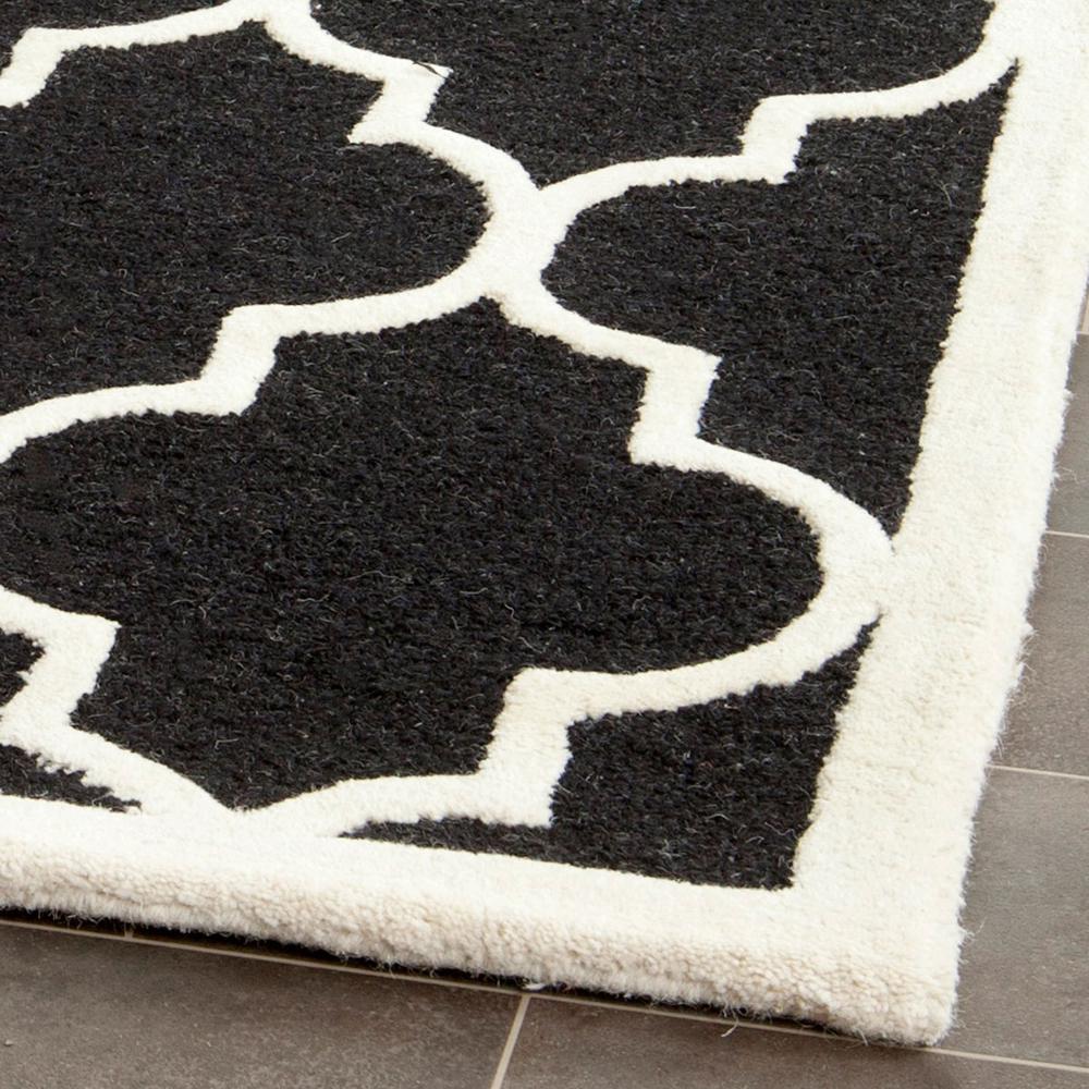 CAMBRIDGE, BLACK / IVORY, 6' X 9', Area Rug, CAM134E-6. Picture 1