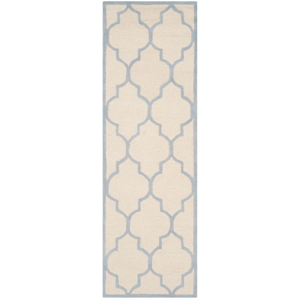 CAMBRIDGE, IVORY / LIGHT BLUE, 2'-6" X 8', Area Rug, CAM134F-28. Picture 1