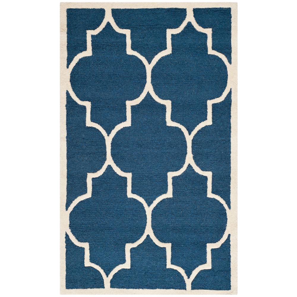 CAMBRIDGE, NAVY / IVORY, 2' X 3', Area Rug, CAM134G-2. Picture 1