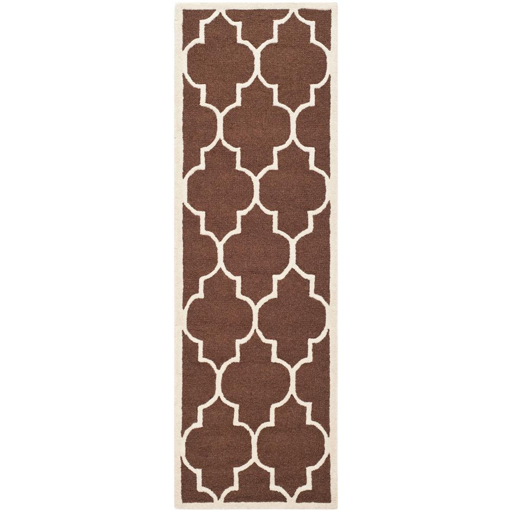 CAMBRIDGE, DARK BROWN / IVORY, 2'-6" X 8', Area Rug, CAM134H-28. Picture 1