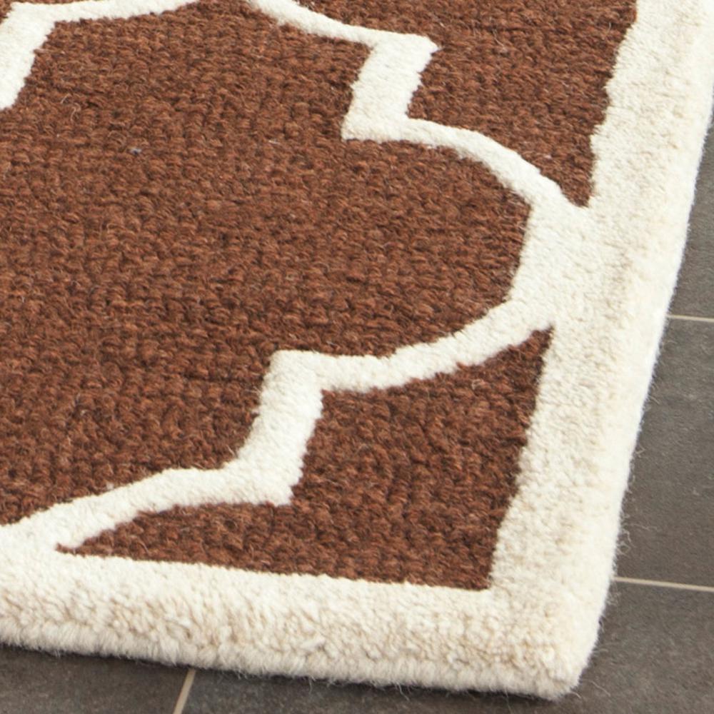 CAMBRIDGE, DARK BROWN / IVORY, 2'-6" X 12', Area Rug, CAM134H-212. Picture 1