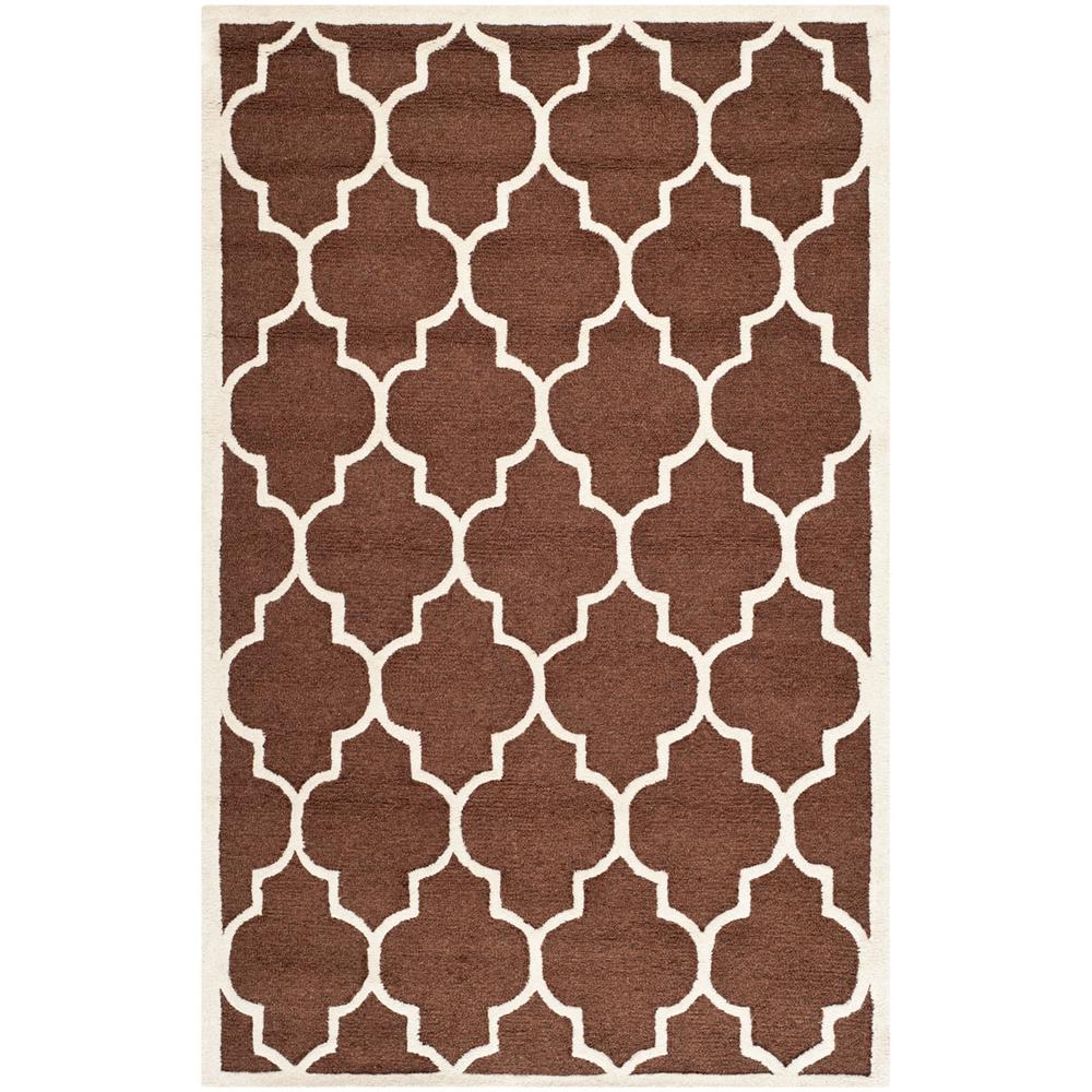 CAMBRIDGE, DARK BROWN / IVORY, 5' X 8', Area Rug, CAM134H-5. Picture 1