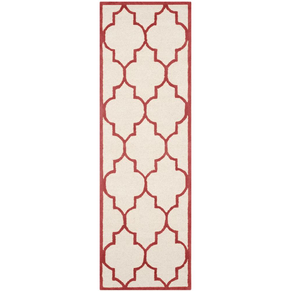 CAMBRIDGE, IVORY / RUST, 2'-6" X 10', Area Rug. Picture 1