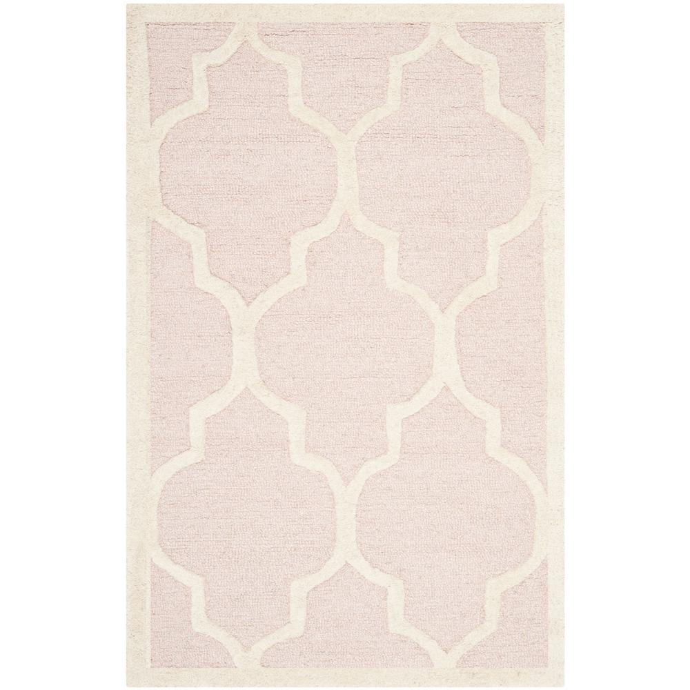 CAMBRIDGE, LIGHT PINK / IVORY, 2'-6" X 4', Area Rug, CAM134M-24. Picture 1