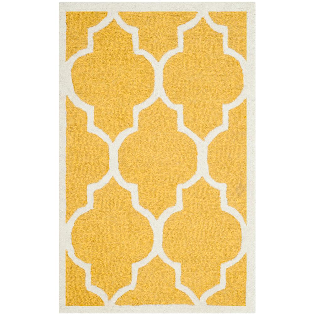 CAMBRIDGE, GOLD / IVORY, 2' X 3', Area Rug, CAM134Q-2. Picture 1