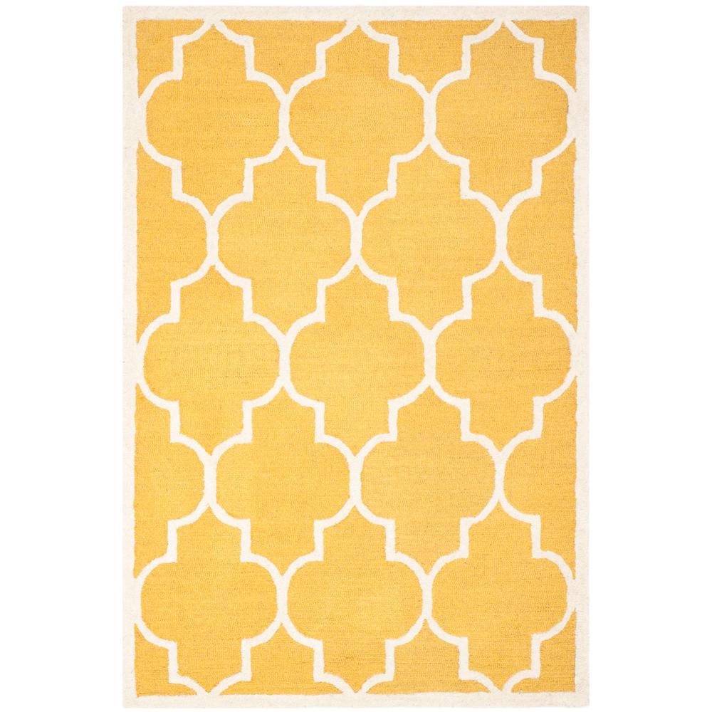 CAMBRIDGE, GOLD / IVORY, 3' X 5', Area Rug, CAM134Q-3. Picture 1