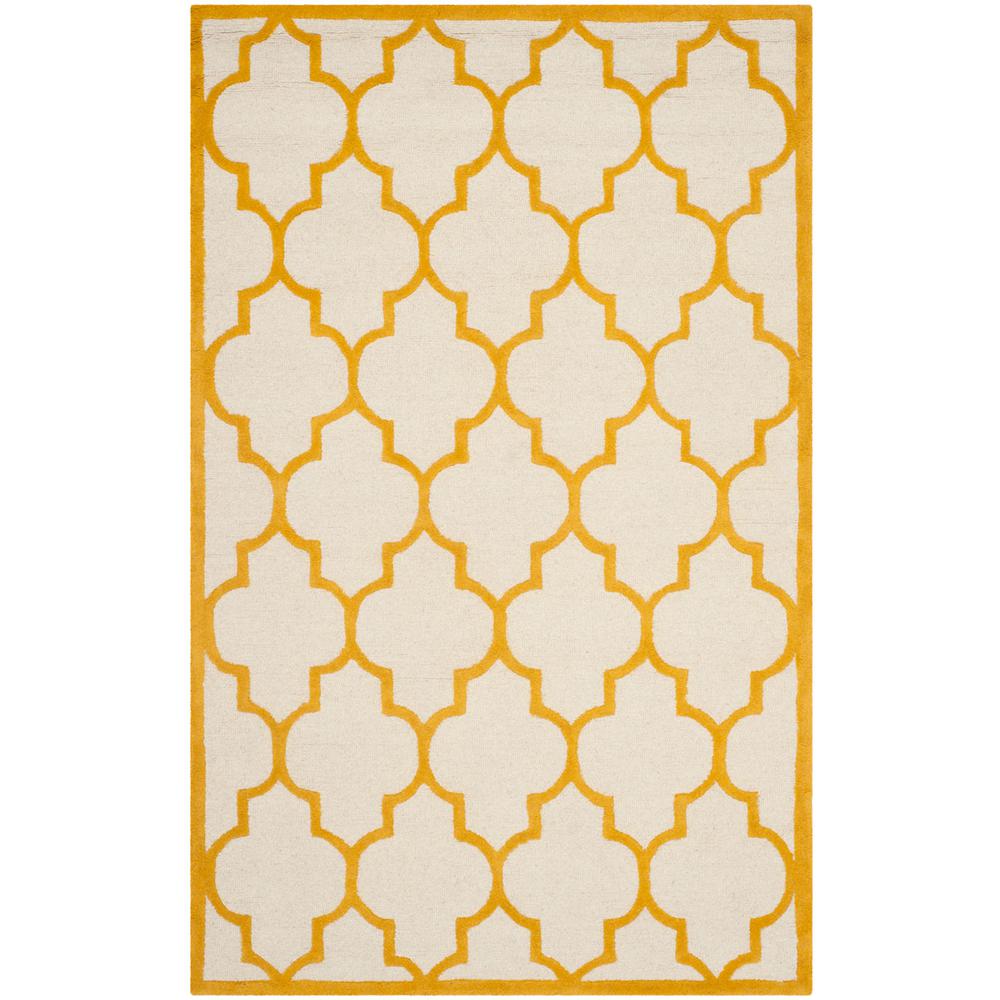 CAMBRIDGE, IVORY / GOLD, 5' X 8', Area Rug, CAM134U-5. Picture 1