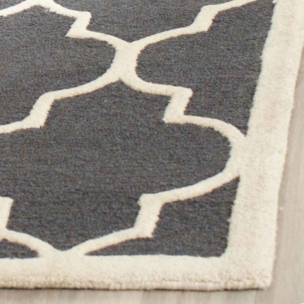 CAMBRIDGE, DARK GREY / IVORY, 3' X 5', Area Rug, CAM134X-3. Picture 1