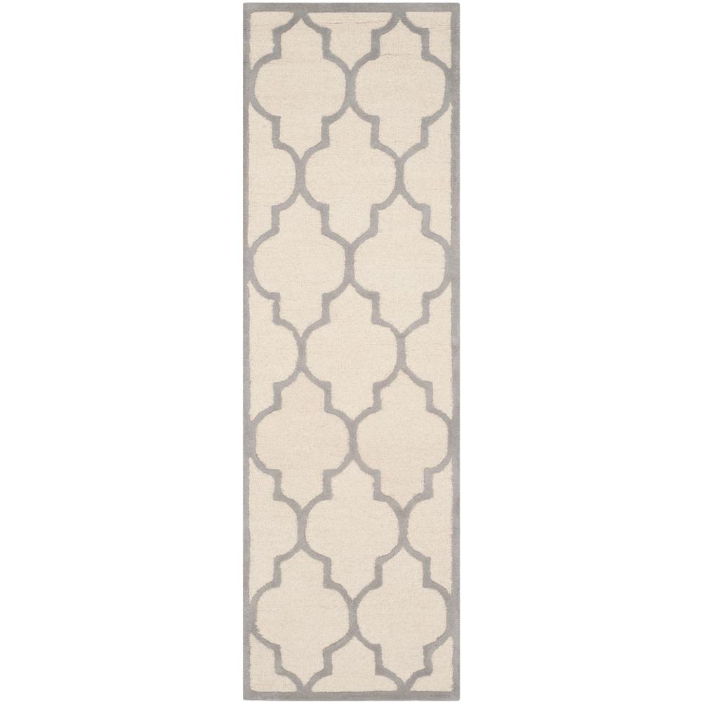 CAMBRIDGE, IVORY / SILVER, 2'-6" X 8', Area Rug, CAM134Y-28. Picture 1
