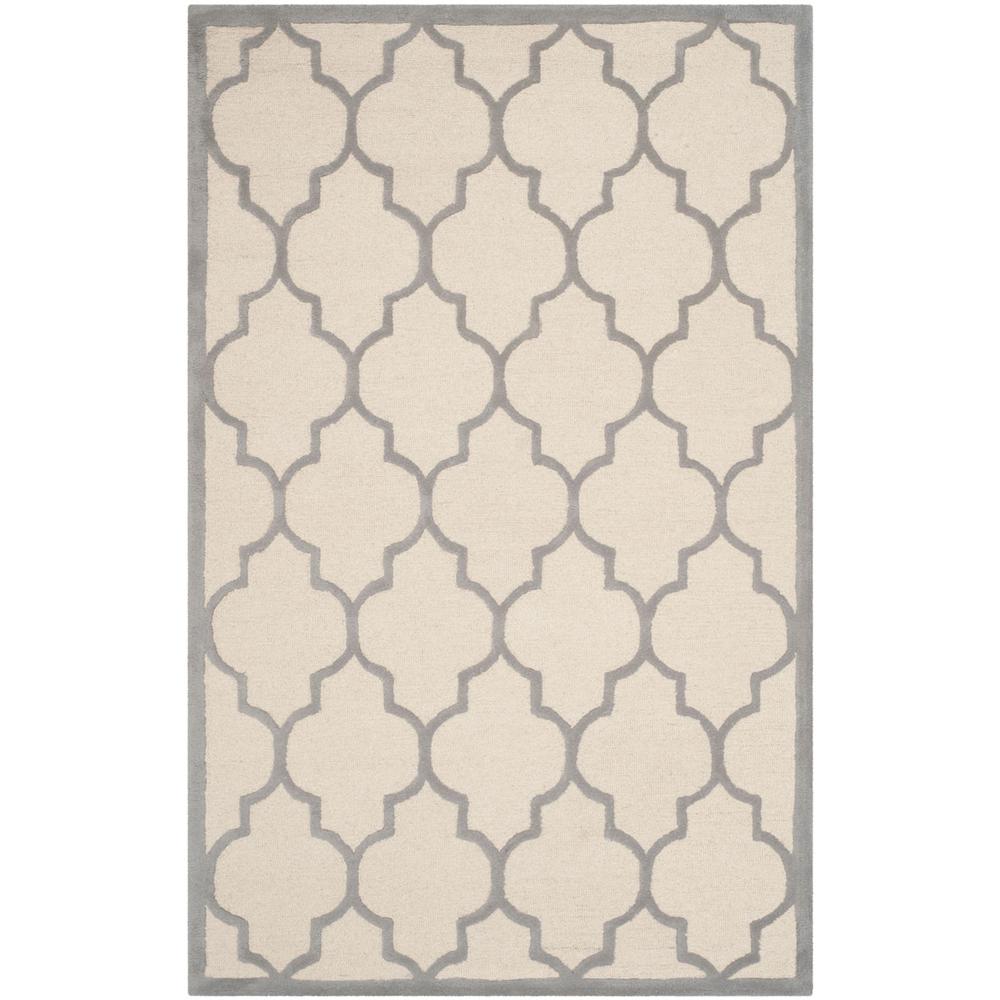 CAMBRIDGE, IVORY / SILVER, 5' X 8', Area Rug, CAM134Y-5. Picture 1