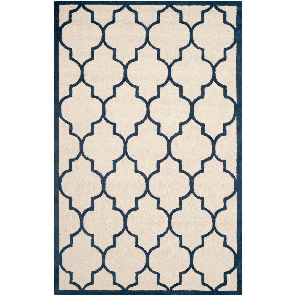CAMBRIDGE, IVORY / NAVY, 5' X 8', Area Rug, CAM134Z-5. Picture 1