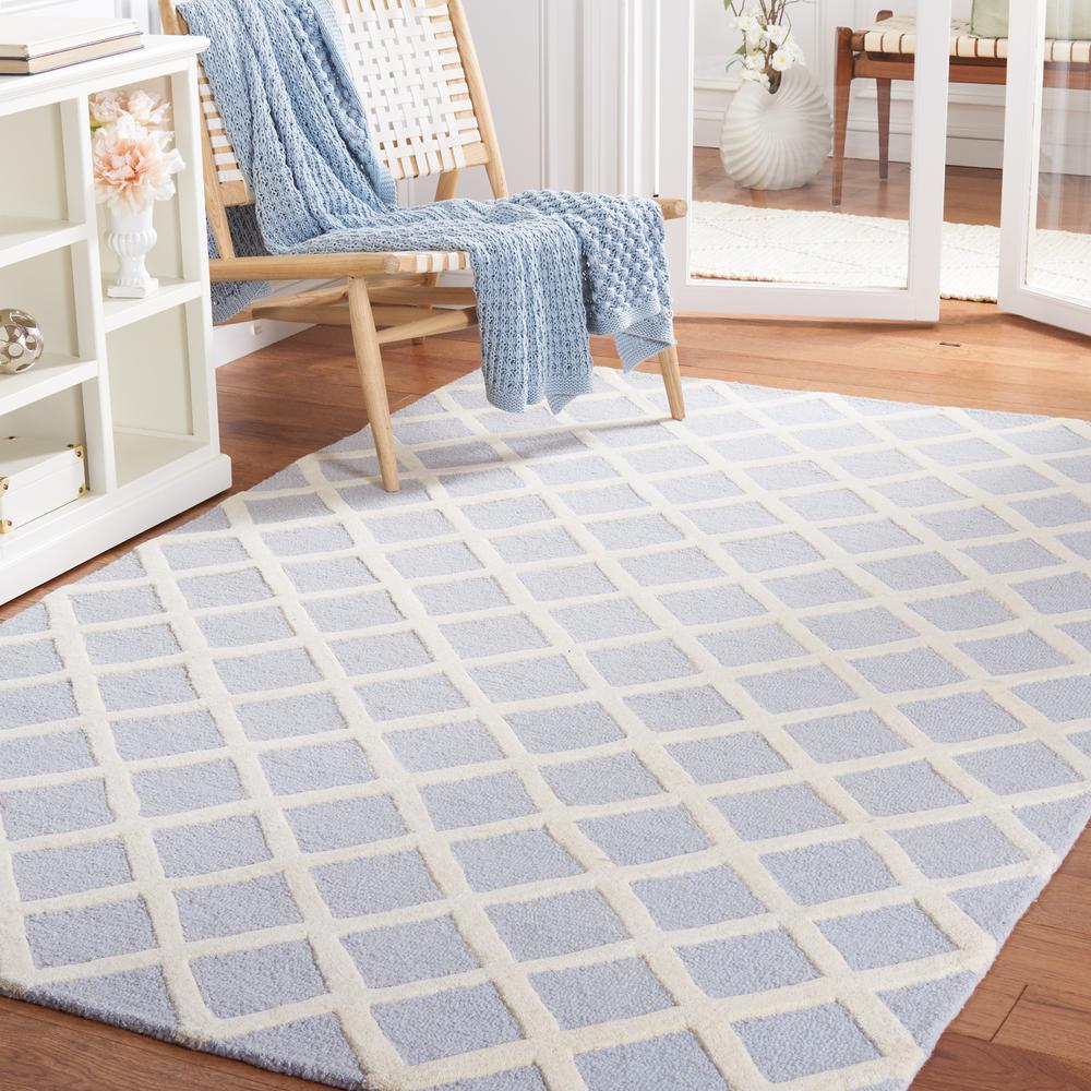 CAMBRIDGE, LIGHT BLUE / IVORY, 3' X 5', Area Rug, CAM135A-3. Picture 3