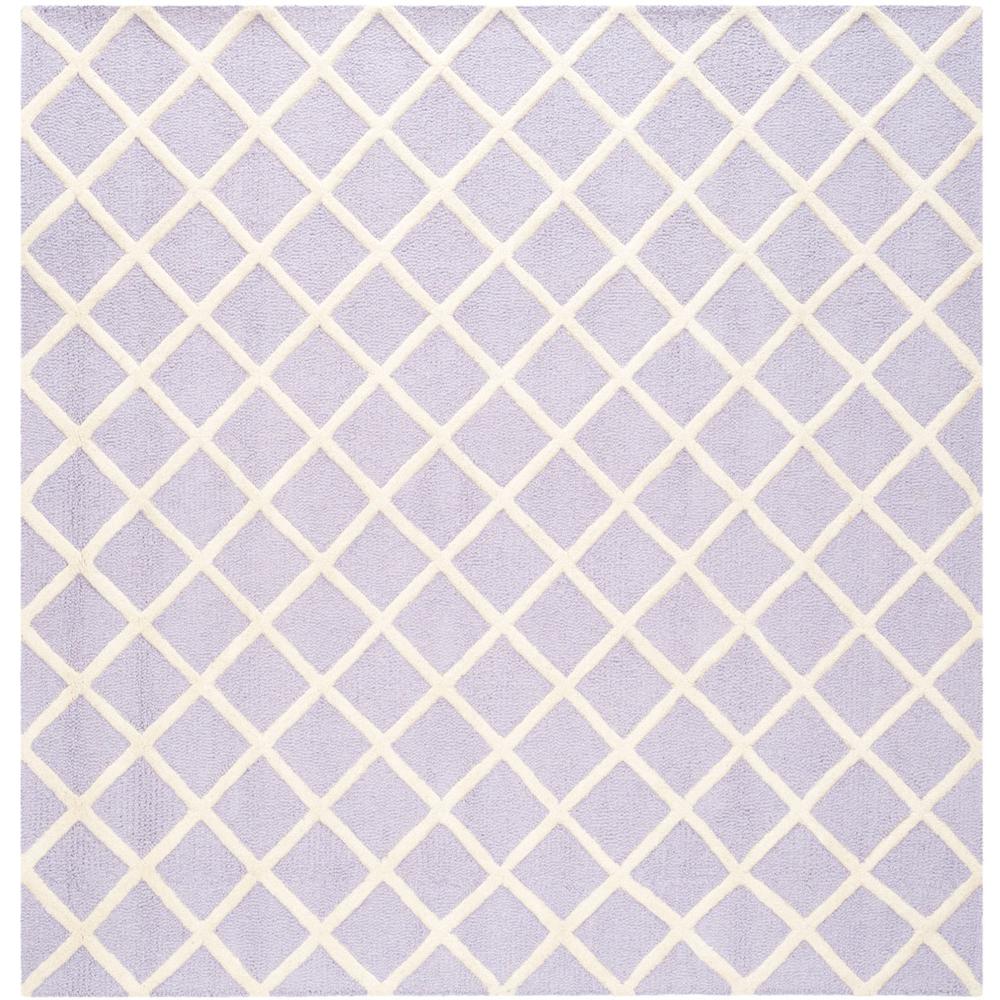 CAMBRIDGE, LAVANDER / IVORY, 6' X 6' Square, Area Rug, CAM135C-6SQ. Picture 1