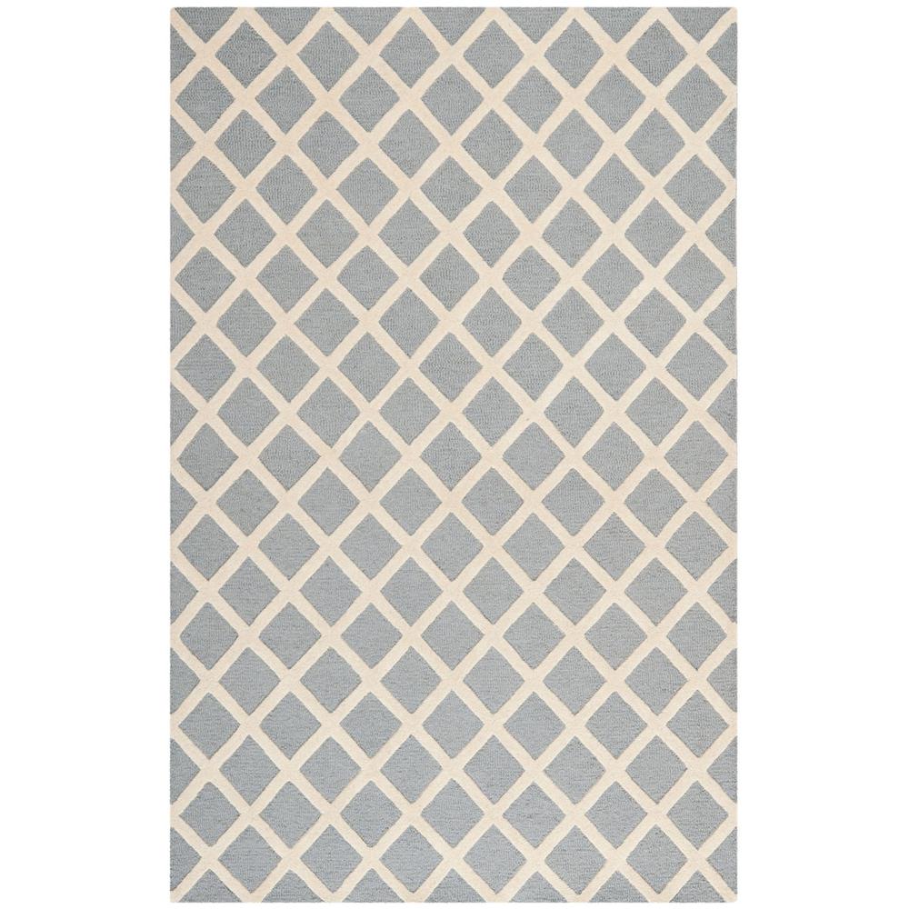 CAMBRIDGE, SILVER / IVORY, 5' X 8', Area Rug, CAM135D-5. Picture 1