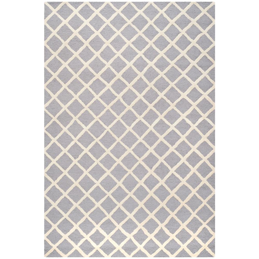 CAMBRIDGE, SILVER / IVORY, 6' X 9', Area Rug, CAM135D-6. Picture 1