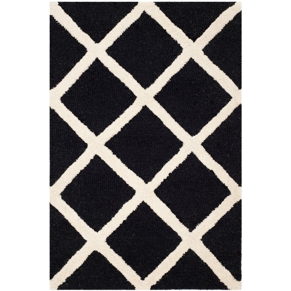 CAMBRIDGE, BLACK / IVORY, 2' X 3', Area Rug, CAM135E-2. Picture 1