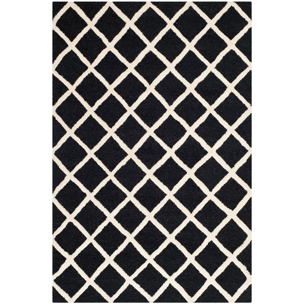 CAMBRIDGE, BLACK / IVORY, 3' X 5', Area Rug, CAM135E-3. Picture 1