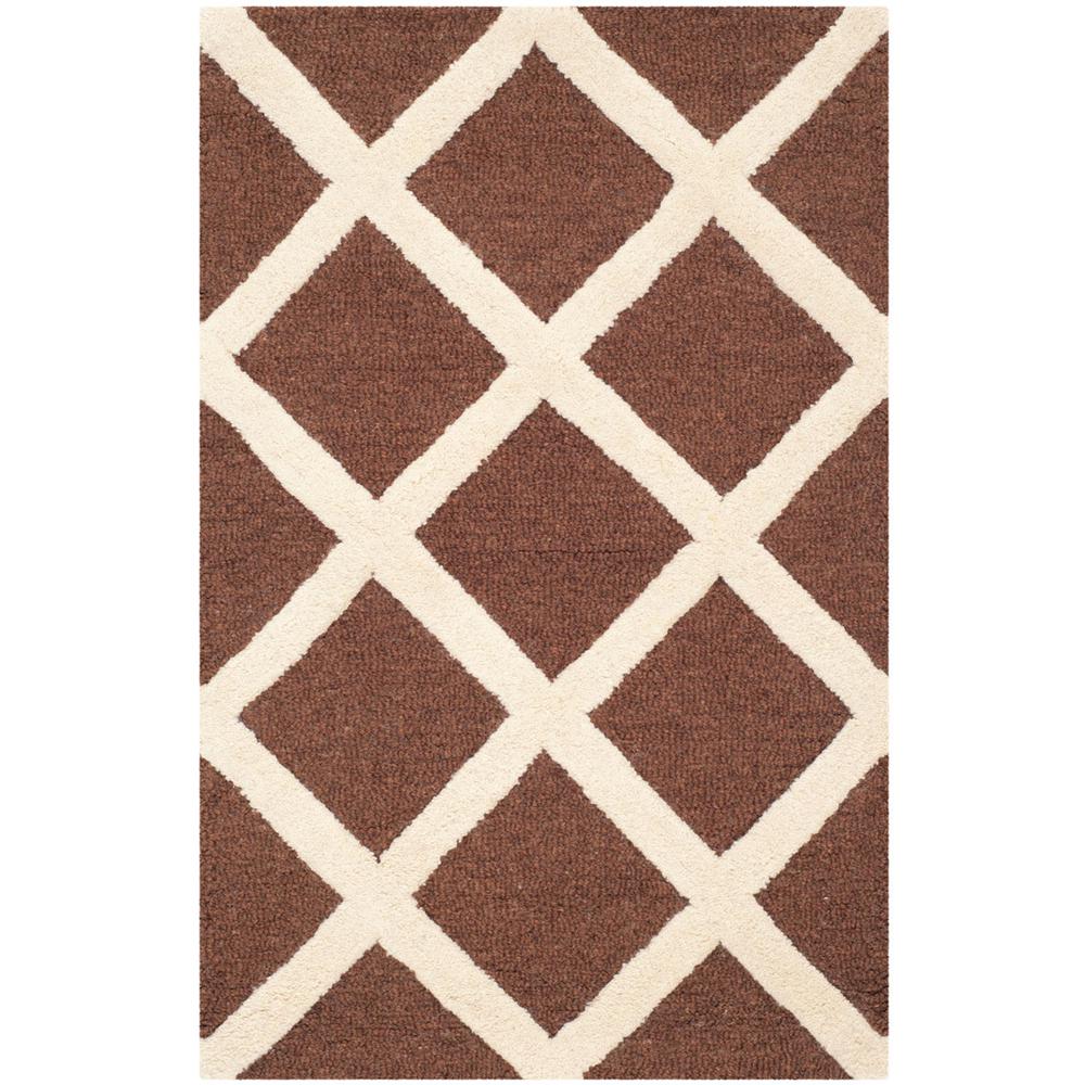 CAMBRIDGE, DARK BROWN / IVORY, 2' X 3', Area Rug, CAM135H-2. Picture 1