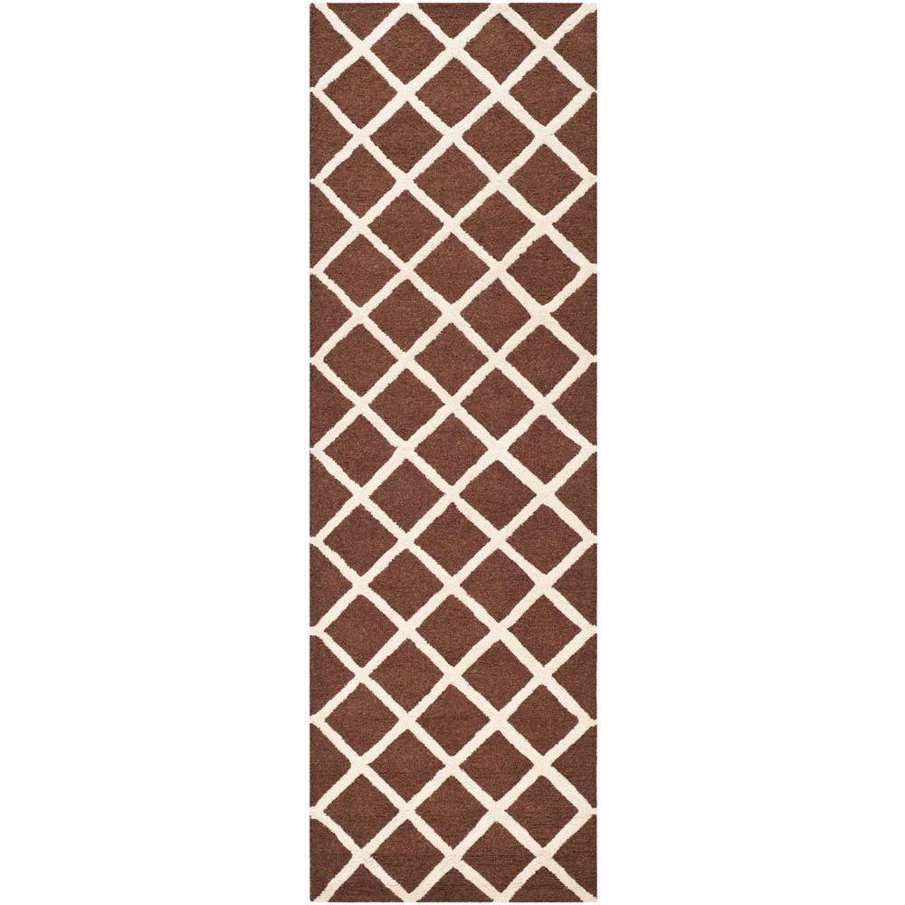 CAMBRIDGE, DARK BROWN / IVORY, 2'-6" X 8', Area Rug, CAM135H-28. Picture 1