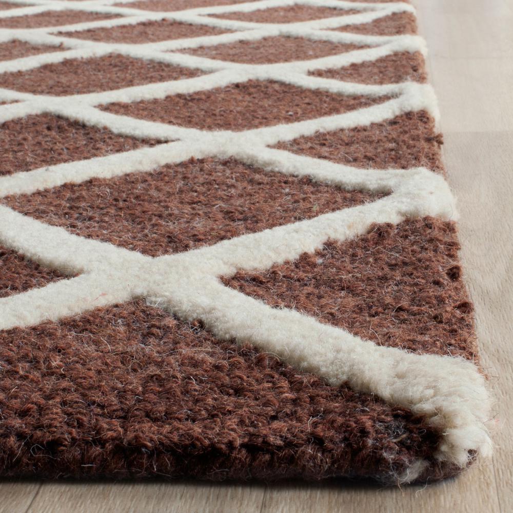 CAMBRIDGE, DARK BROWN / IVORY, 5' X 8', Area Rug, CAM135H-5. Picture 1
