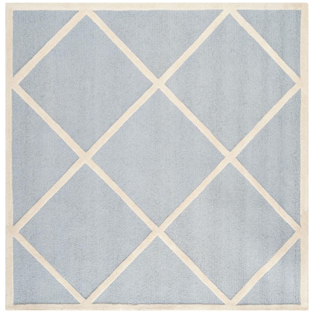 CAMBRIDGE, LIGHT BLUE / IVORY, 4' X 4' Square, Area Rug, CAM136A-4SQ. Picture 1