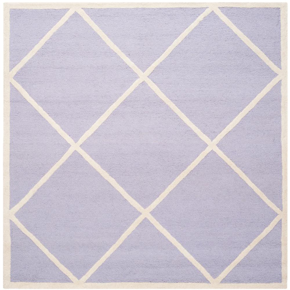 CAMBRIDGE, LAVANDER / IVORY, 6' X 6' Square, Area Rug, CAM136C-6SQ. Picture 1