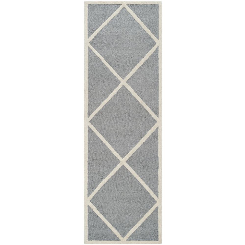 CAMBRIDGE, SILVER / IVORY, 2'-6" X 8', Area Rug, CAM136D-28. Picture 1