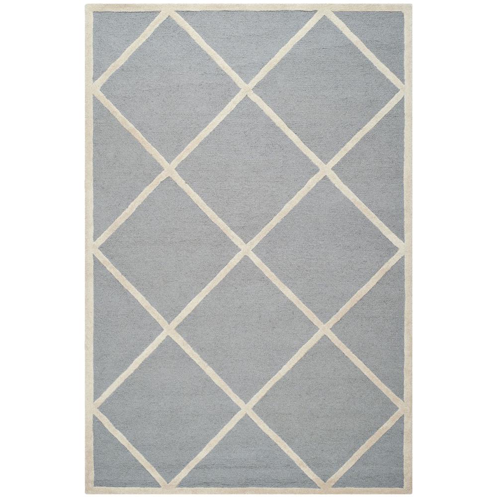 CAMBRIDGE, SILVER / IVORY, 6' X 9', Area Rug, CAM136D-6. Picture 1