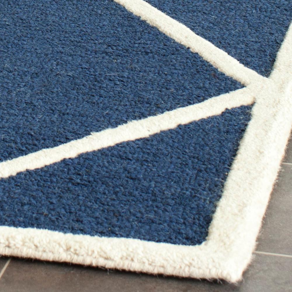 CAMBRIDGE, NAVY / IVORY, 2'-6" X 10', Area Rug, CAM136G-210. Picture 1