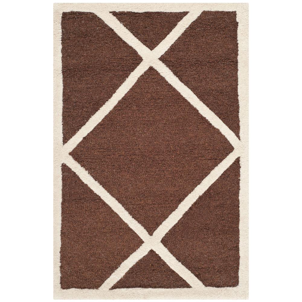CAMBRIDGE, DARK BROWN / IVORY, 2' X 3', Area Rug, CAM136H-2. Picture 1