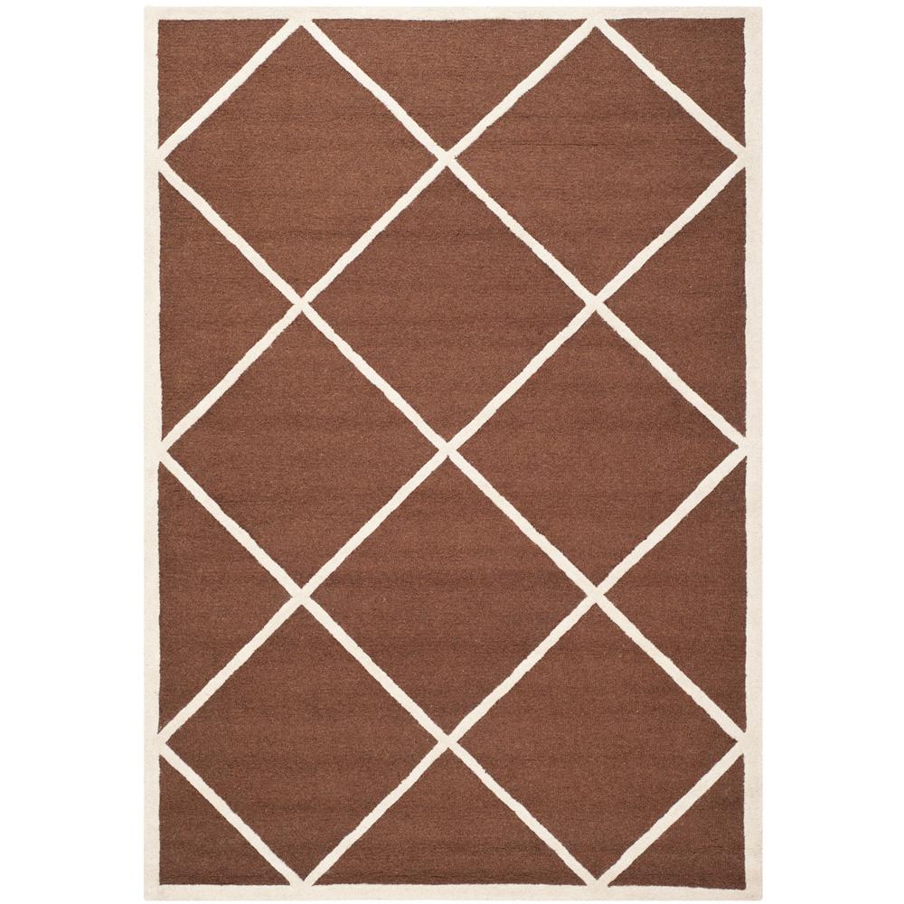 CAMBRIDGE, DARK BROWN / IVORY, 4' X 6', Area Rug, CAM136H-4. Picture 1