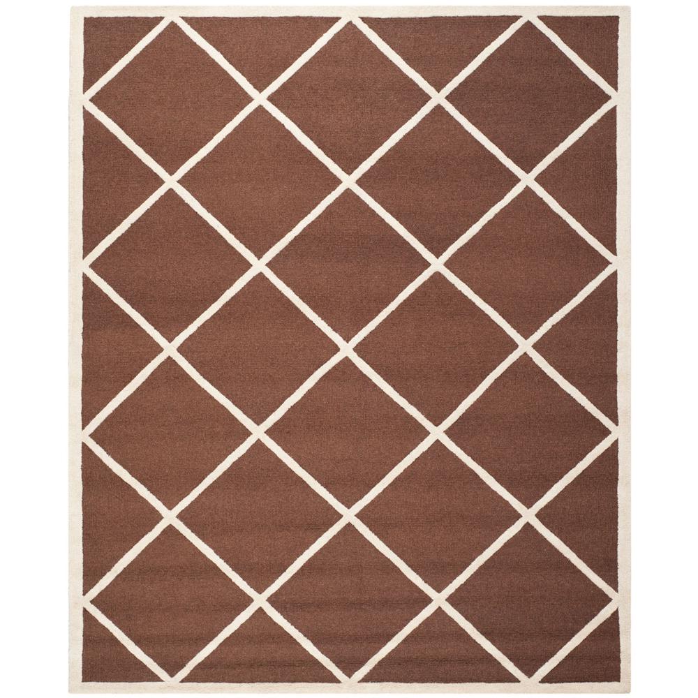 CAMBRIDGE, DARK BROWN / IVORY, 8' X 10', Area Rug, CAM136H-8. Picture 1