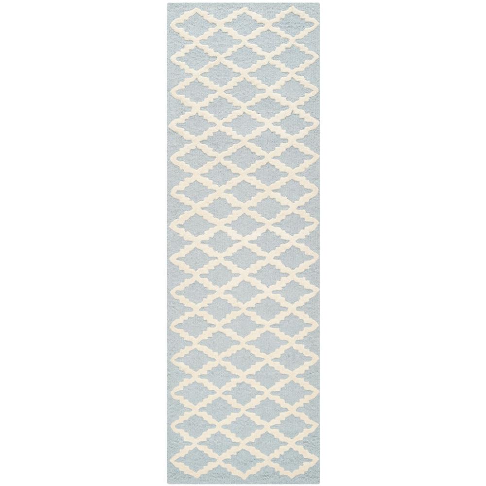 CAMBRIDGE, LIGHT BLUE / IVORY, 2'-6" X 8', Area Rug, CAM137A-28. Picture 1