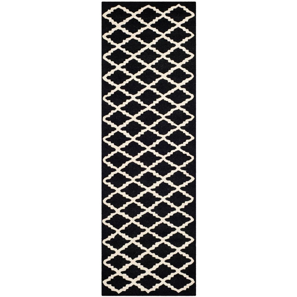 CAMBRIDGE, BLACK / IVORY, 2'-6" X 8', Area Rug, CAM137E-28. Picture 1