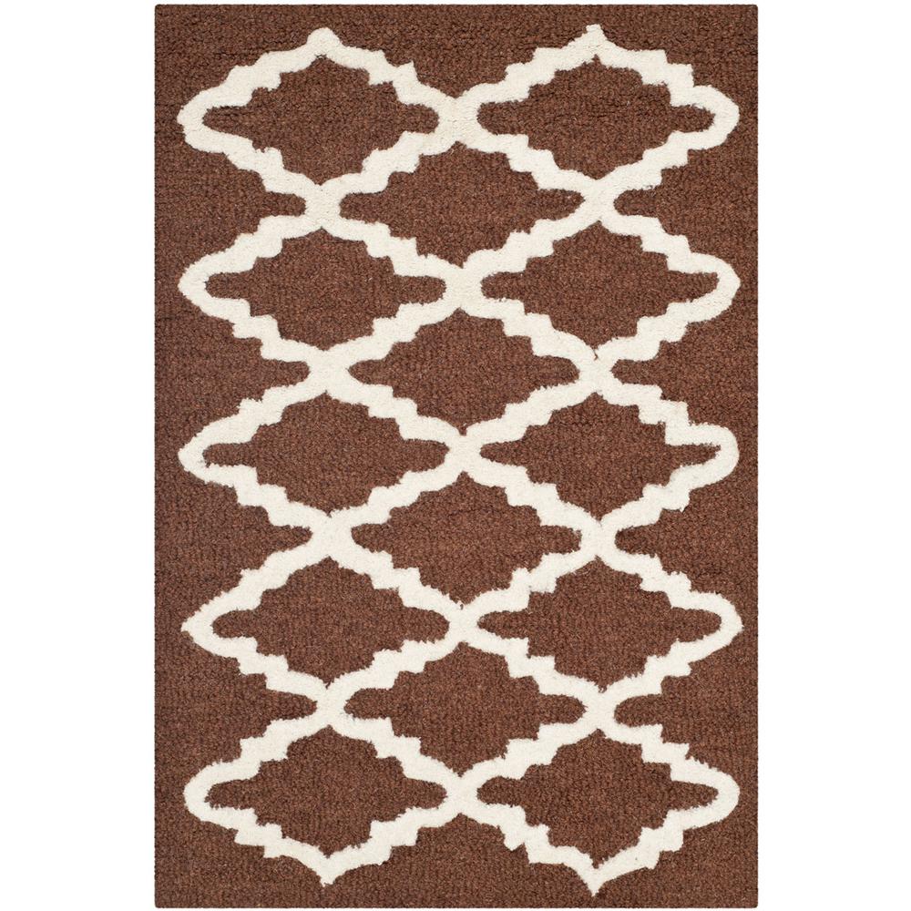 CAMBRIDGE, DARK BROWN / IVORY, 2' X 3', Area Rug, CAM137H-2. Picture 1