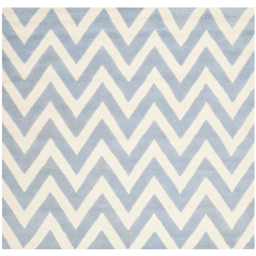CAMBRIDGE, LIGHT BLUE / IVORY, 6' X 6' Square, Area Rug, CAM139A-6SQ. Picture 1