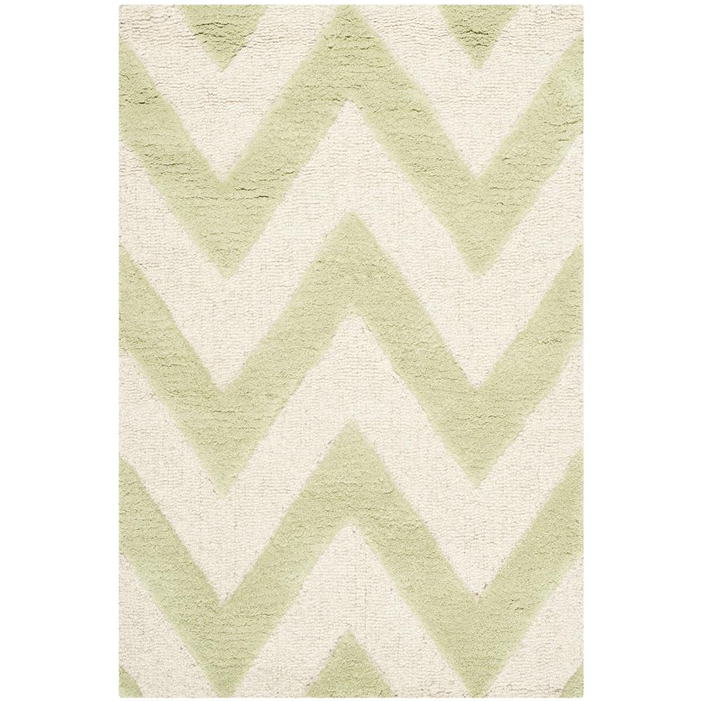 CAMBRIDGE, LIGHT GREEN / IVORY, 2'-6" X 4', Area Rug, CAM139B-24. Picture 1