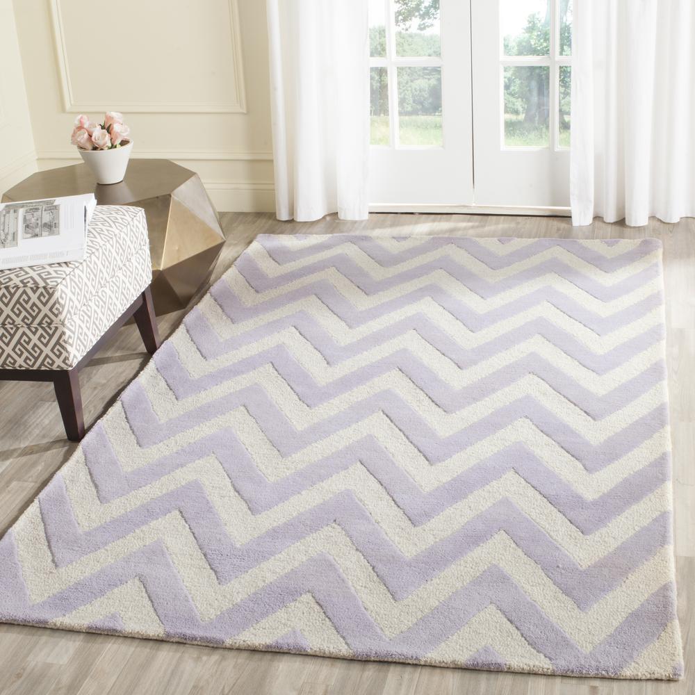 CAMBRIDGE, LAVANDER / IVORY, 5' X 8', Area Rug, CAM139C-5. Picture 5