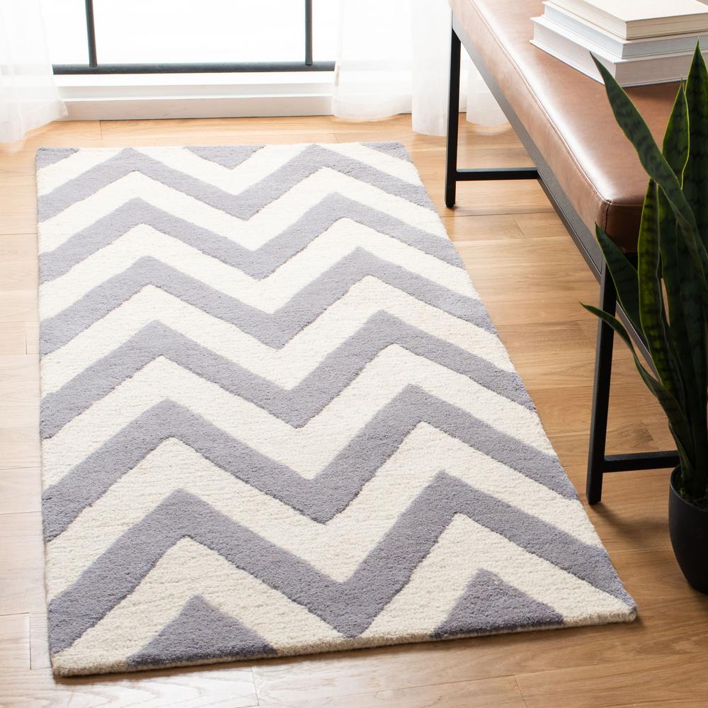CAMBRIDGE, SILVER / IVORY, 2' X 3', Area Rug, CAM139D-2. Picture 5