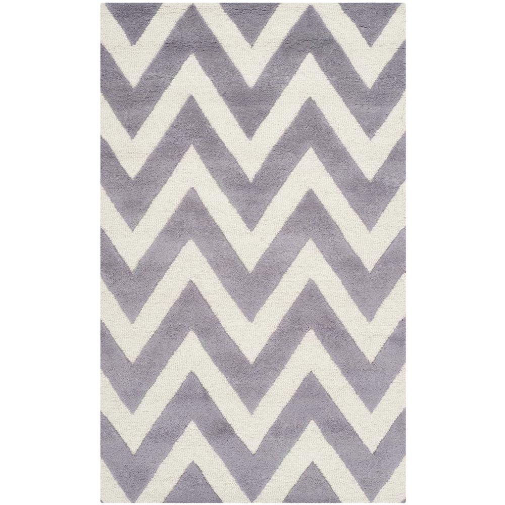 CAMBRIDGE, SILVER / IVORY, 3' X 5', Area Rug, CAM139D-3. Picture 1
