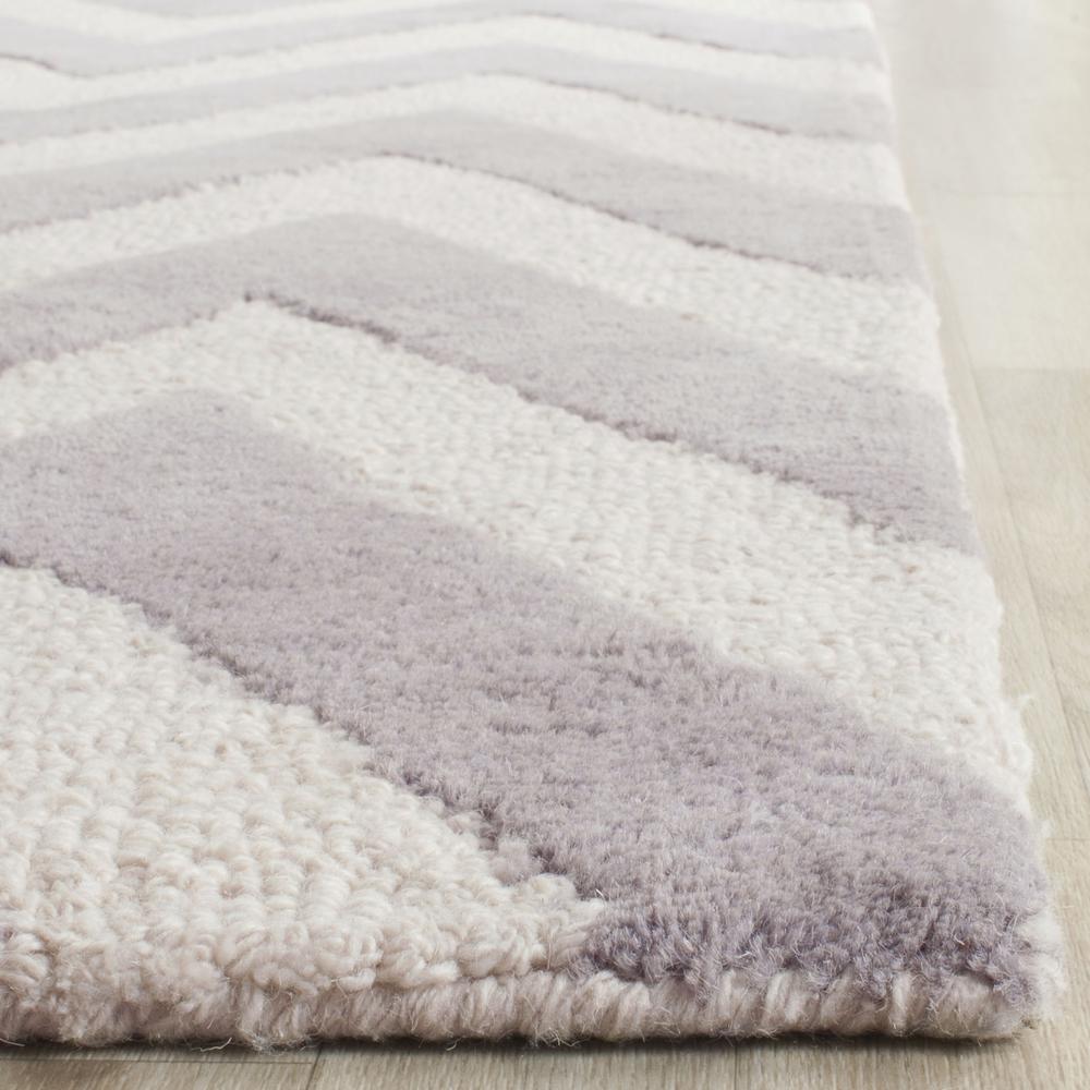 CAMBRIDGE, SILVER / IVORY, 5' X 8', Area Rug, CAM139D-5. Picture 4