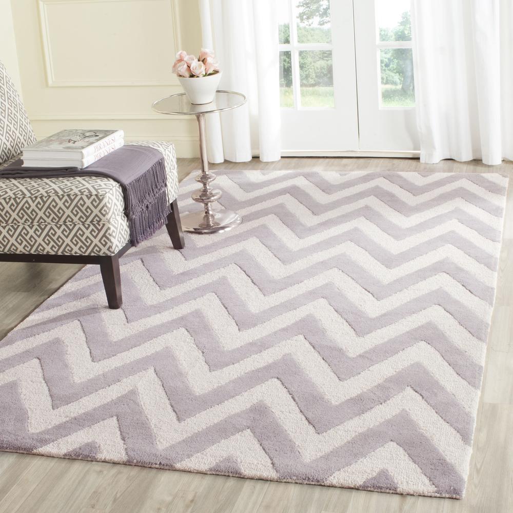 CAMBRIDGE, SILVER / IVORY, 7'-6" X 9'-6", Area Rug, CAM139D-810. Picture 2
