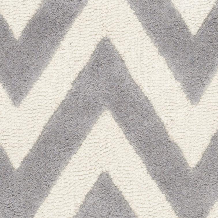 CAMBRIDGE, SILVER / IVORY, 6' X 6' Square, Area Rug, CAM139D-6SQ. Picture 2