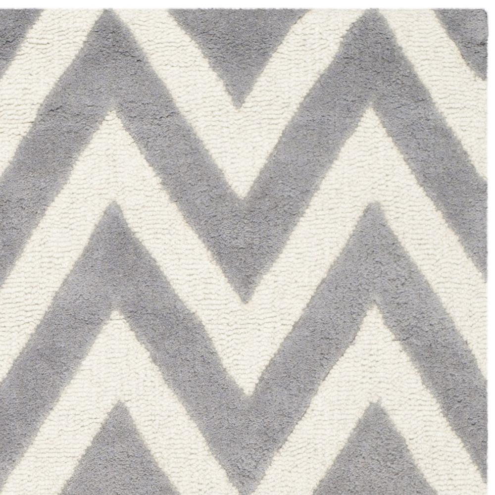 CAMBRIDGE, SILVER / IVORY, 6' X 6' Square, Area Rug, CAM139D-6SQ. Picture 3