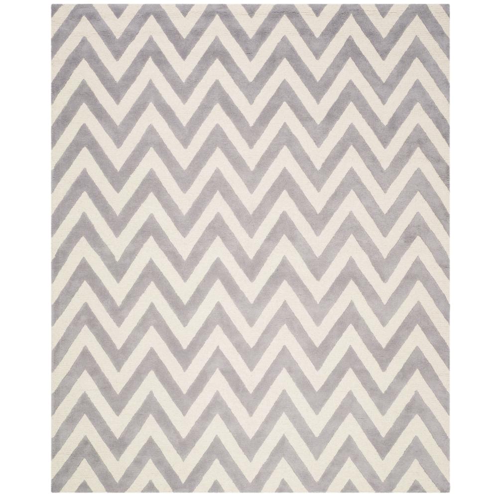 CAMBRIDGE, SILVER / IVORY, 8' X 10', Area Rug, CAM139D-8. Picture 1
