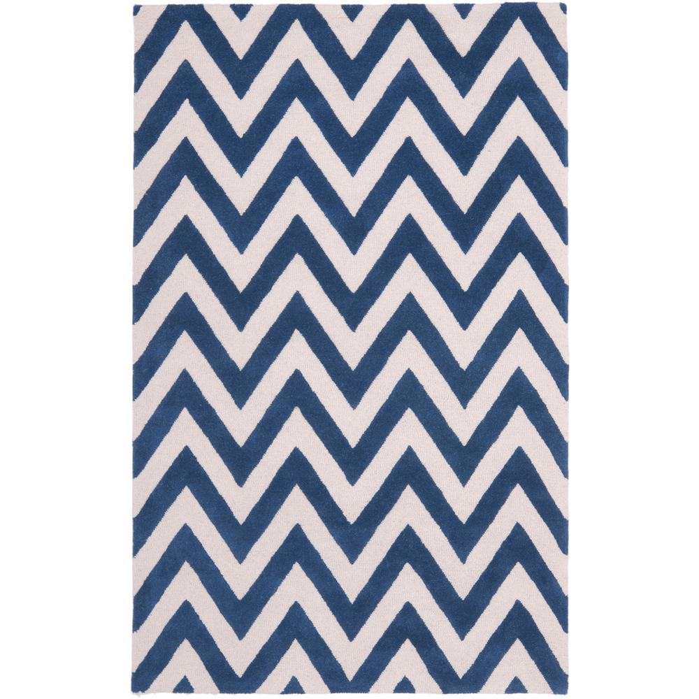 CAMBRIDGE, NAVY / IVORY, 5' X 8', Area Rug, CAM139G-5. Picture 1