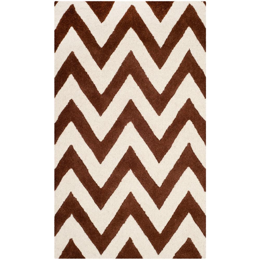CAMBRIDGE, DARK BROWN / IVORY, 2' X 3', Area Rug, CAM139H-2. Picture 1