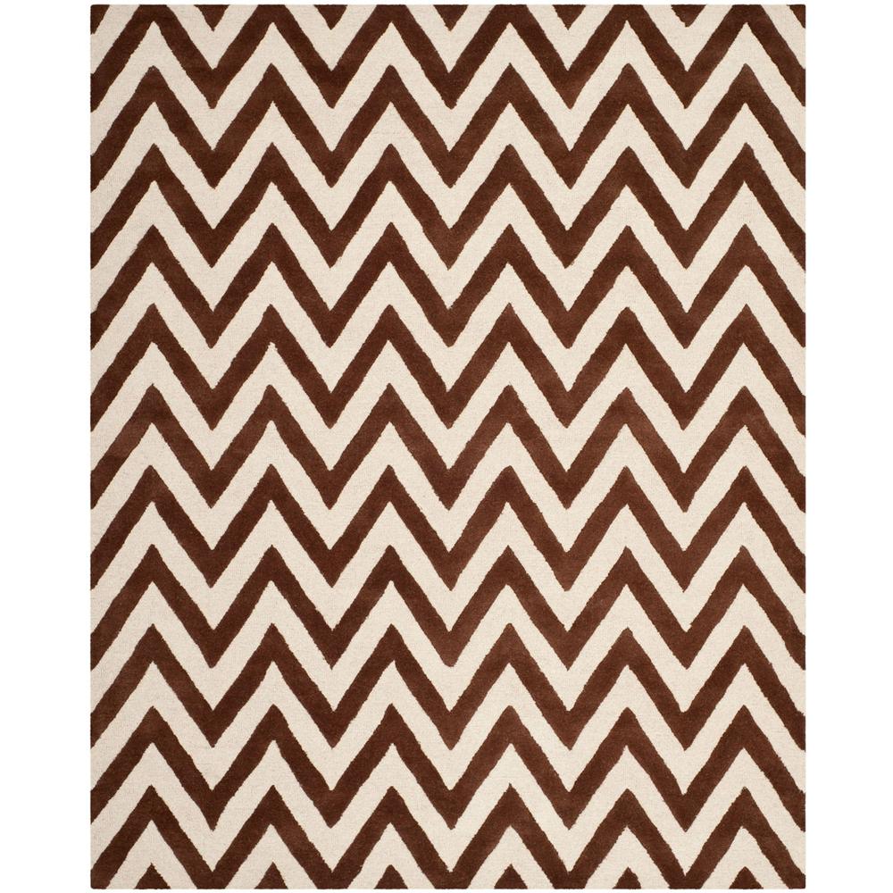 CAMBRIDGE, DARK BROWN / IVORY, 8' X 10', Area Rug, CAM139H-8. Picture 1