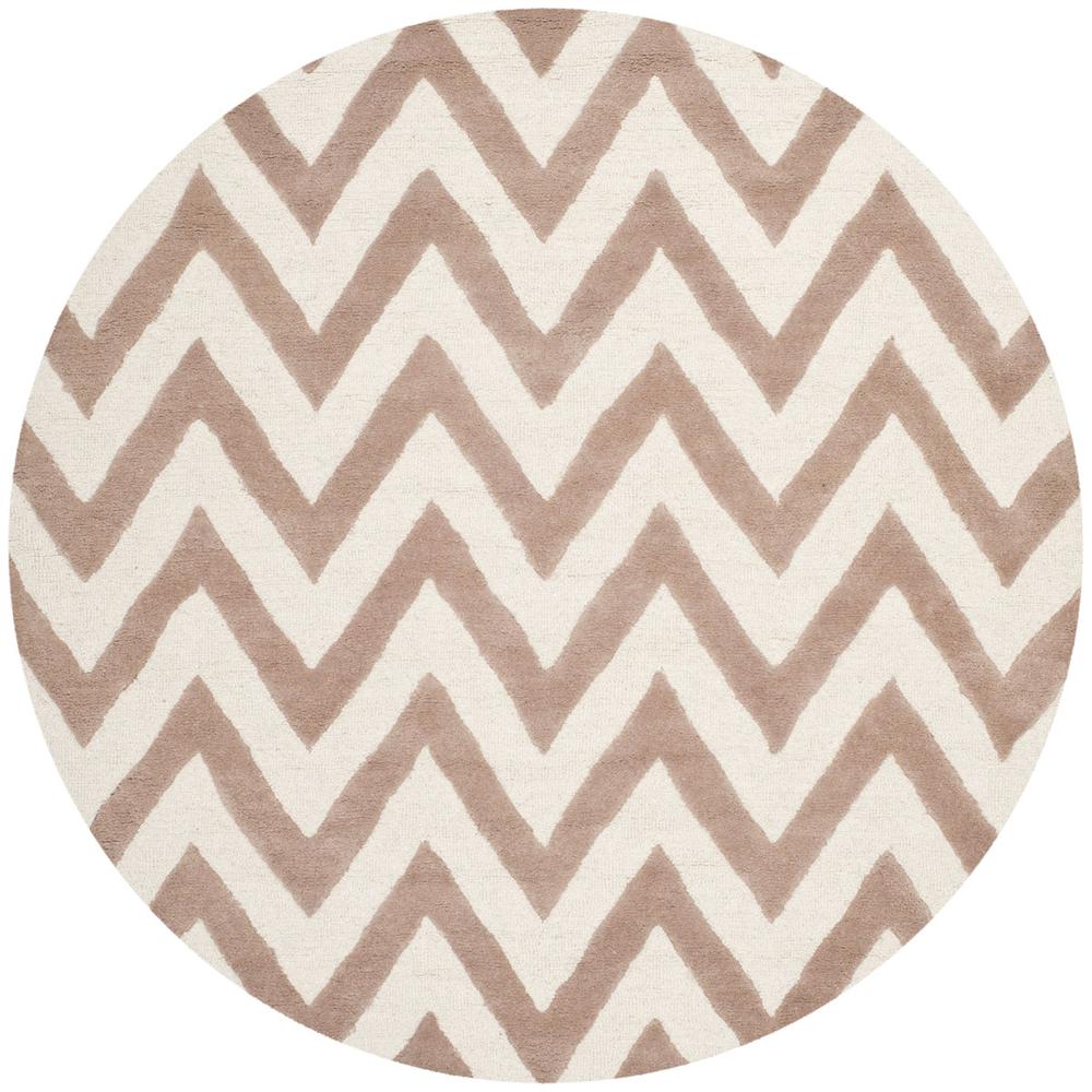 CAMBRIDGE, BEIGE / IVORY, 6' X 6' Round, Area Rug, CAM139J-6R. Picture 1