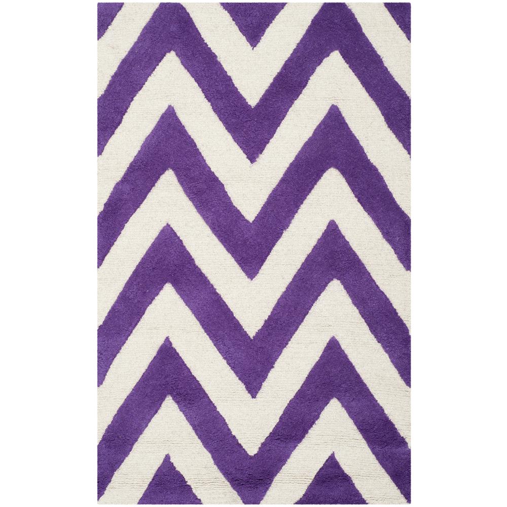 CAMBRIDGE, PURPLE / IVORY, 2' X 3', Area Rug, CAM139K-2. Picture 3